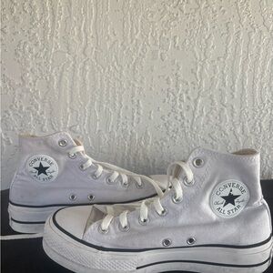Converse Women's White High-Top Sneakers platform